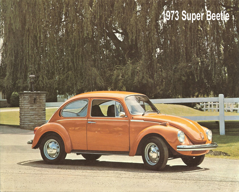 1973 Super Beetle spec sheet page 1