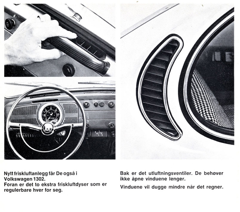 1971 Danish Volkswagen 1302 brochure page 4