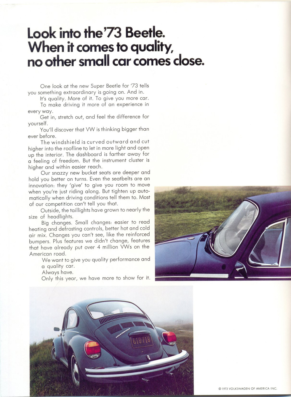1973 Volkswagen brochure page 2