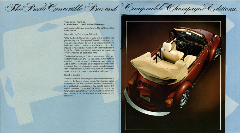 Beetle Champagne Edition II - Vintage VW Ad