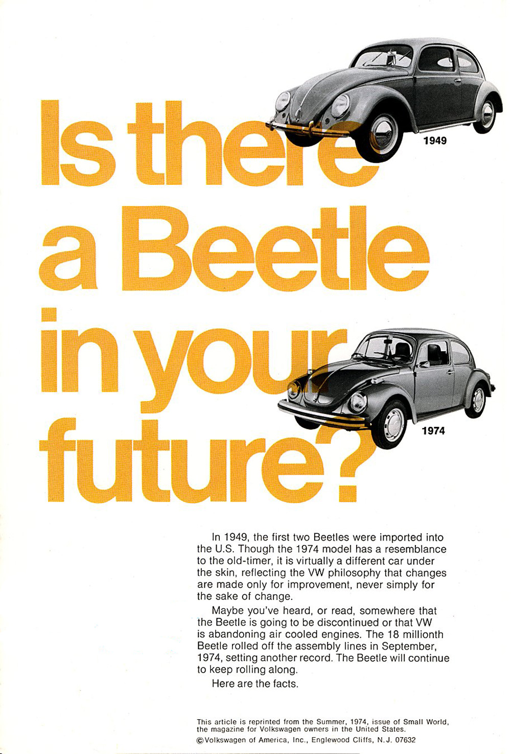 1974 Super Beetle page 1
