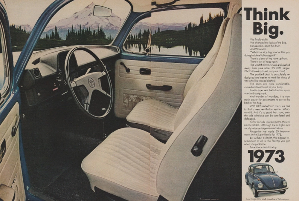 Think Big 1973 - Vintage VW Ad