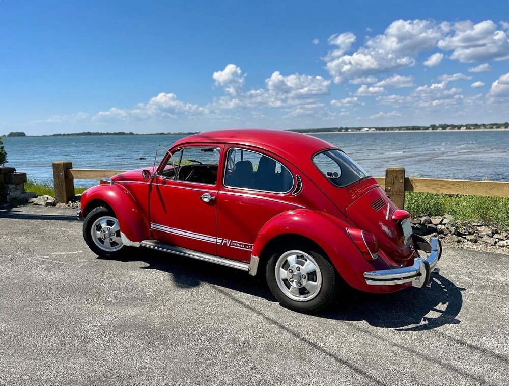 Formula Vee Super Beetle by a lake