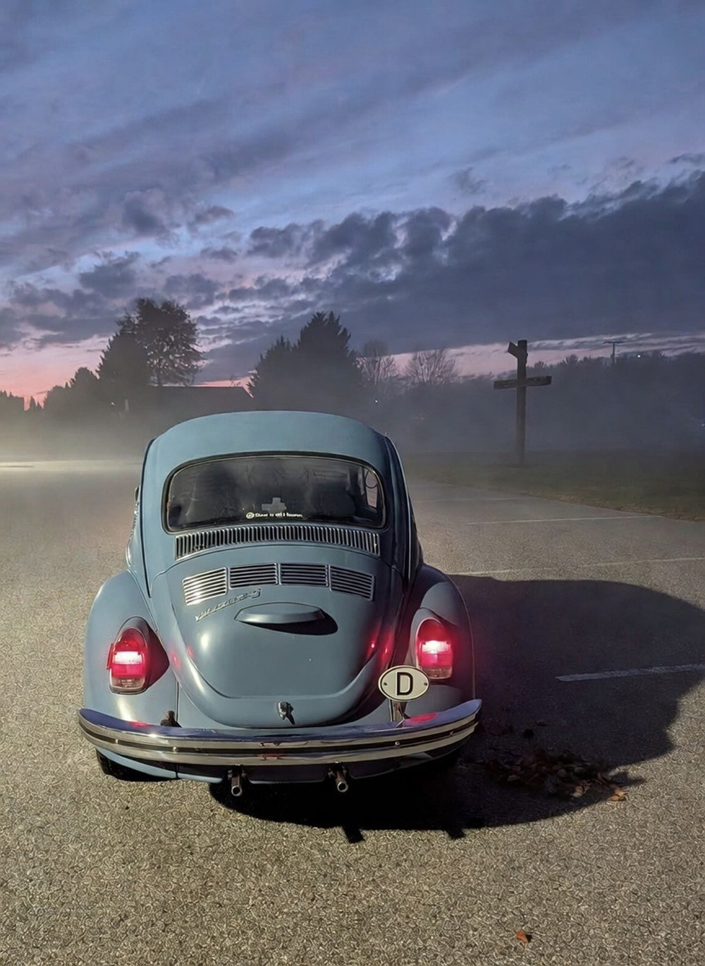 Volkswagen Super Beetle, a legendary rear-engine economy car produced by the German automaker Volkswagen.