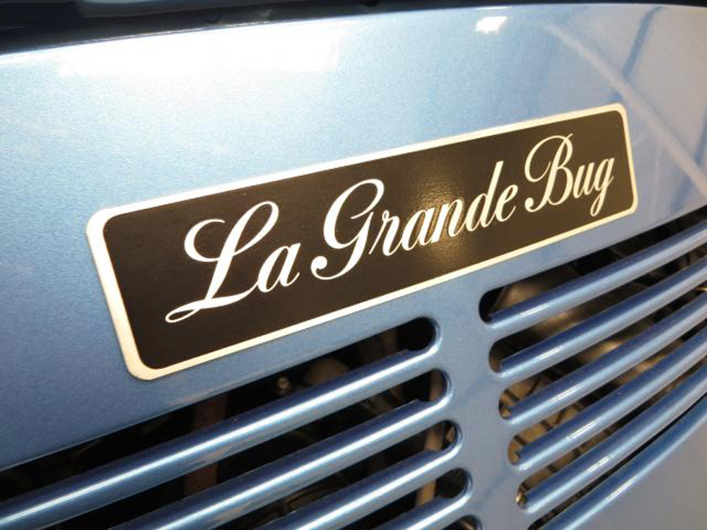 La Grande Bug Plaque came on the deck lid