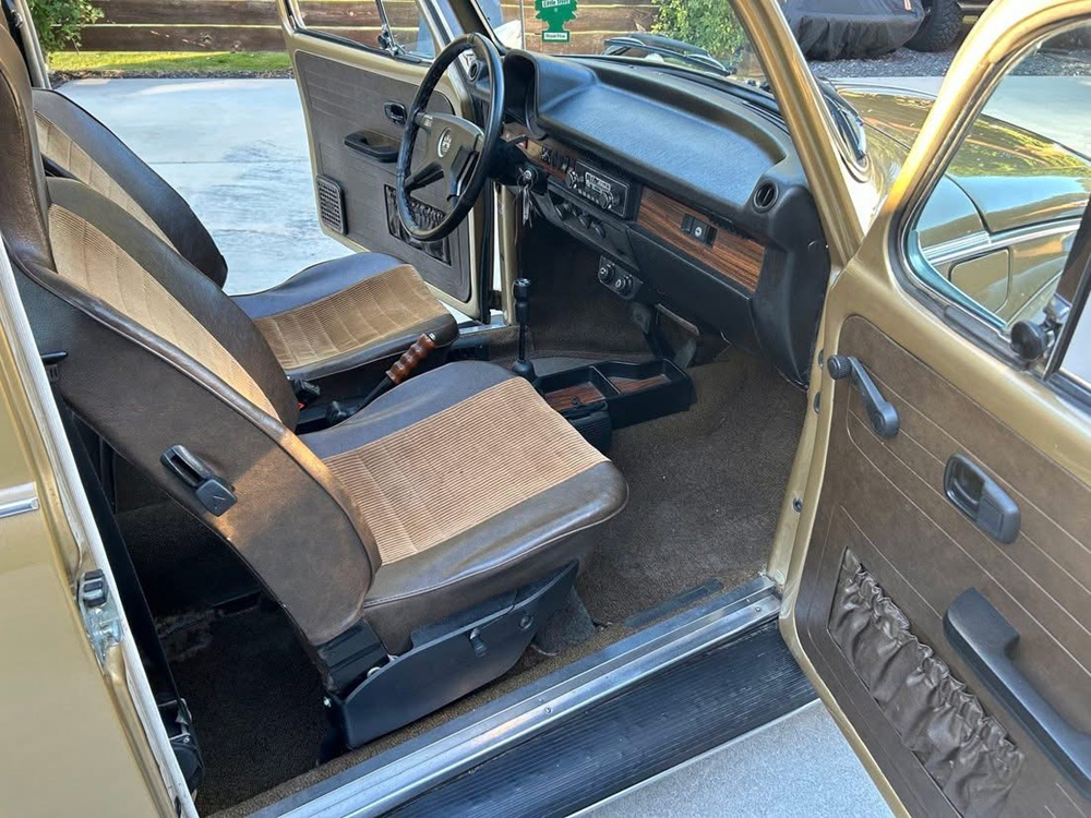 La Grande Bug interior with special seats