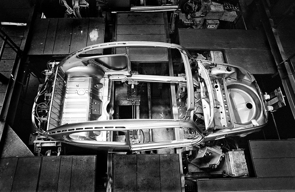1303 bodyshell at the factory