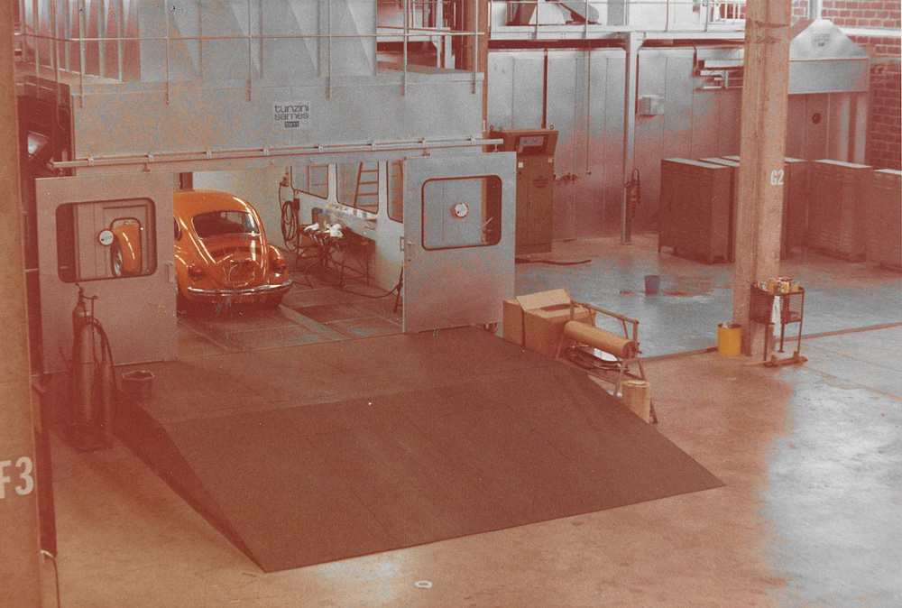 1303 Super Beetle gets a paint correction due to production line damage